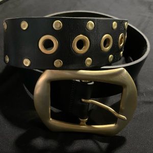 D&G Black Leather Belt